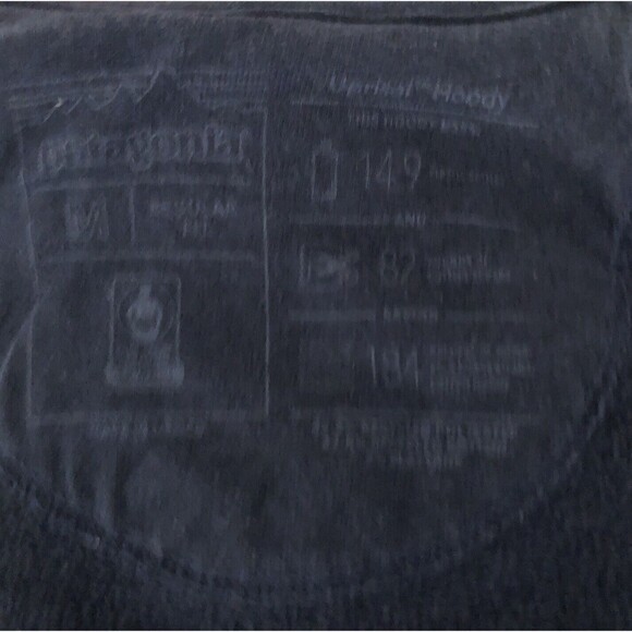 Patagonia P-6 Logo Uprisal Hoodie Sweatshirt Sz M Navy Blue Fitz Roy Thrashed - Picture 13 of 14